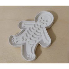 Szd Design Cadılar Bayramı Halloween Iskelet Figürlü Kurabiye Kalıbı ve Baskı Damgası