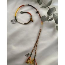 Sabiha Aksesuar Renkli Rasta Örgü Saç Ipi Aksesuarı ,hair Wrap, Choker Kolye, Dolamalı Bileklik