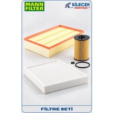 Mann Filter Mann-Fılter Volkswagen Tıguan 2016-2023 2.0 Tdı 3'lü Filtre Seti Cuaa