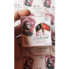 Butenin Atölyesi Atatürk ve Türk Bayrağı Yaka Rozeti, 1 Adet