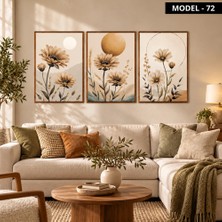 Akıllı Kağıt Yapışkanlı Keçe Tablo - Poster Çiçek (Model- 72)