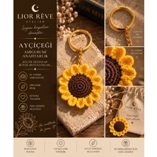 Lior Reve Atelier Lıor Rêve Atelıer El Yapımı Ayçiçeği Sonbahar Autumn Amigurumi Anahtarlık Örgü Çanta Aksesuarı Sevimli Hediye