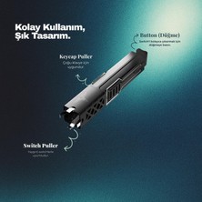 Str Store Klasse Keycap ve Switch Puller, 2'si 1 Arada Klavye Tuş ve Switch Sökme Aparatı (Dark)