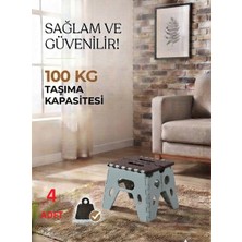 Bahometr Mini Sağlam Dayanıklı Kullanışlı Şık Katlanır Tabure MA099 Gri ( 1 Adet )