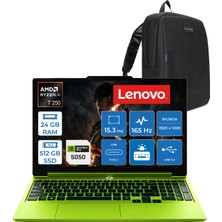 Lenovo Loq 15AHP11 Amd Ryzen™ 7 250 Aı 24GB Ddr5 512GB SSD 8GB/RTX5050/115W 165Hz 15.3" Wuxga (1920X1200) IPS 300NITS 100% Srgb Freedos Bilgisayar 83TN00A3TRF07+ZETTAÇANTA