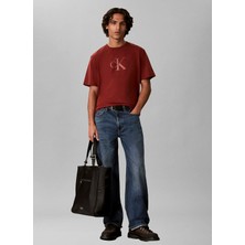 Calvin Klein Jeans Kırmızı Erkek Baskılı T-Shirt LV04RB862GGCQ Ss Hero Monologo Tee