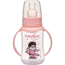 Babytime Pp Kiraz Uçlu Kulplu Biberon 150 ml 1 Numara 0-6 Ay BT070 Pembe