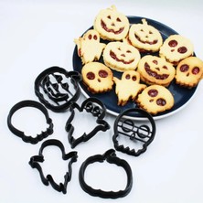 Szd Design Cadılar Bayramı Halloween 6'lı Linzer Kurabiye Kalıbı ve Damga Seti