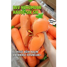 Vattara Dev Boy Havuç Sukuşi Içi Sulu ve Köpük Dolgulu Squısh Büyük Boy Havuç Stres Oyuncağı 1 Adet Gönderilecektir