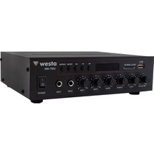 Str Store Westa WM-750U 80 Watt 100V-70V Mini 4-16 Ohm Usb-Sd-Bluetooth 2 Mikrofon Girişli Trafolu Anfi