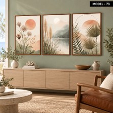 Akıllı Kağıt Yapışkanlı Keçe Tablo - Poster Çiçek (Model- 73)