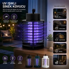 Neva Prime USB Şarjlı - 2 Renk Işık Asma Aparat - Sessiz Çalışma Uv Işıklı Sinek Kovucu HS-373 (5580)