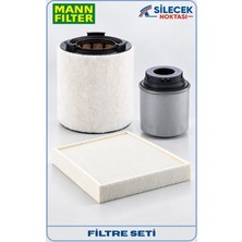 Mann Filter Mann-Fılter Volkswagen Polo 2009-2017 1.4 Gtı 3'lü Filtre Seti Cave