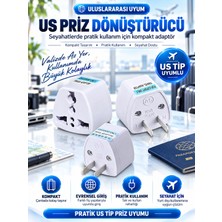 Pemberton Ingiltere Abd Fiş Adaptörü / Dönüştürücü Elektrik Prizi / Amerikan Avrupa Seyahat Güç Adaptörü
