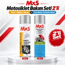 Mxs Motosiklet Bakım Seti 2’li – Zincir Yağlama Spreyi + Fren Balata Temizleme Spreyi 500 ml