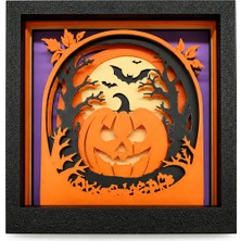 Three Dittle Birds Çok Katmanlı Cadılar Bayramı Halloween Dekorasyonu Shadowbox
