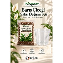 Biopeat Barış Çiçeği Harcı 5 Litre + Delikli Saksı | Barış Çiçeği Için Saksı Değişim Seti