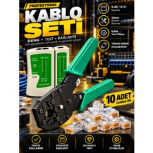 Pemberton Profesyonel RJ45 RJ11 Ağ Kablolama Seti – Sıkma Kesme Sıyırma Pensesi + Kablo Test Cihazı + 10 Adet RJ45 Konnektör Ethernet Lan Internet Kablo Montaj ve Tamir Seti