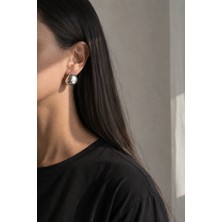Owentis Gold Big Bubble Top Küpe -Kararma Yapmaz Gümüş 10STD Altın