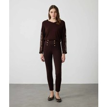 Miss İpekyol Metal Düğmeli Skinny Pantolon IW6260003112074