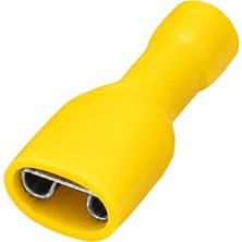 Powermaster PM-39073 4-6mm2 Kesit 24X10X7,5MM Soket Sarı Izoleli Kablo Pabucu (100'LÜ Paket)
