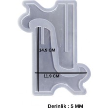 Depposite Epoksi Silikon Teşhir Ayağı Kalıbı Fotoğraf ve Telefon Tutucu Stand Kalıbı 14.9 cm