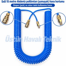 Akdeniz 15 mt Spiral Hava Hortumu (Yumuşak) Jak ve Rekor Setli