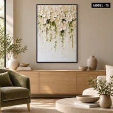 Akıllı Kağıt Yapışkanlı Keçe Tablo - Poster Çiçek (Model- 75)
