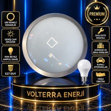 Gri Tavan Armatürü 10W Ampul Dahil | Sirena
