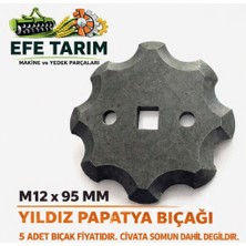Efe Tarım Makina Yem Karma Bıçağı (M12 YILDIZ-95MM Papatya) - (5'li Paket)