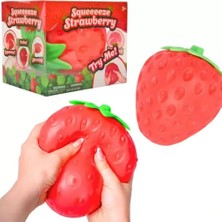 Vattara Çilek Dev Boy Squısh Büyük Boy Çilek Sukuşi Meyve Serisi Squeeze Stres Oyuncağı 1 Adet Gönderilecektir