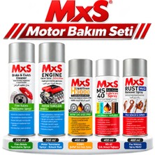 Mxs Motor Bakım Seti- Fren Balata Temizleyici, Çok Amaçlı Yağlayıcı Sprey, Şeffaf Sıvı Gres Sprey,pas Sökücü Sprey