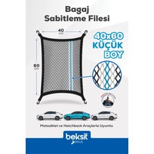 Beksit DRIVE- TOGG Model Özel Renkli Tasarım Bagaj Sabitleme Filesi (40x60 Cm)