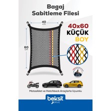 Beksit DRIVE- Mercedes-Audi-Opel Uyumlu Özel Renkli Tasarım Bagaj Sabitleme Filesi (40x60 cm) (Almanya)