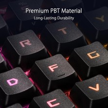 Str Store Rog Pbt Çift Kalıplı Tuş Başlığı Seti, Rog Rx Optik Mekanik Anahtarlar Için, Siyah, 123 Tuş, Tuş Çektirmesi Dahil