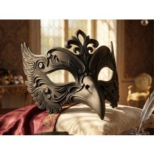 Szd Design Barok Tarzı Gotik Kuzgun Maskeli Balo Maskesi