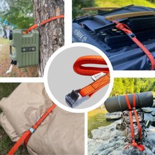 Metal Tokalı Pratik Güvenli Yük Sabitleme Kayışı - 2 Metre