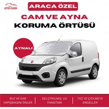 OtoÇizgi Fiat Fiorino Buz ve Kar Önleyici Aynalı Cam Koruma Örtüsü - 4 Mevsim Güneş Korumalı