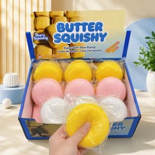Vattara Tost Ekmeği Sukuşi Ekmek Yuvarlak Hamburger Ekmeği Squısh Yeni Seri Stres Oyuncağı 1 Adet