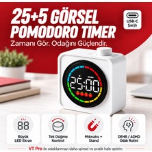 GWORKE VT Pro Pomodoro Zamanlayıcı, Öğrenci Ders Çalışma Saati, Geri Sayım, Sınav Kronometresi, DEHB