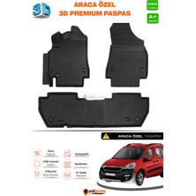 Meka Part Peugeot Partner Tepee 3D Pro Havuzlu Paspas 2008-2018 Üzeri A+ Kalite