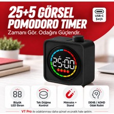 GWORKE VT Pro Pomodoro Zamanlayıcı, Öğrenci Ders Çalışma Saati, Geri Sayım, Sınav Kronometresi, DEHB