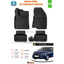 Meka Part Dacia Logan 3 Sedan Eu 3D Pro Havuzlu Paspas 2021 Üzeri A+ Kalite
