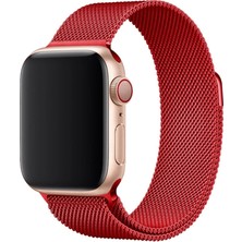Neva Prime Apple Watch 38MM Metal Mıknatıslı Kordon - Kırmızı
