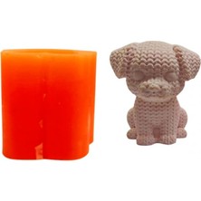 Depposite Silikon 3D Kalıp Sevimli Köpek Modeli Mum ve Taş Tozu Kalıbı 10 cm