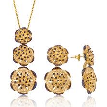 Aya Diamond Gümüş Nilüfer Çiçeği Bayan Set