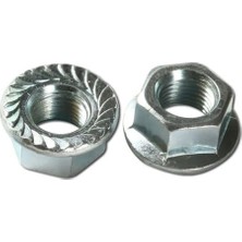 Norm M4 Dın 6923 6 Kalite Flanşlı Somun Beyaz Galvanizli 100 Adet