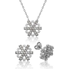 Aya Diamond Gümüş Kar Tanesi Bayan Set