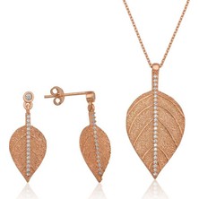 Aya Diamond Gümüş Yaprak Ikili Set
