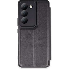 V30 Lite 4g Kılıf Flip Cover - Siyah